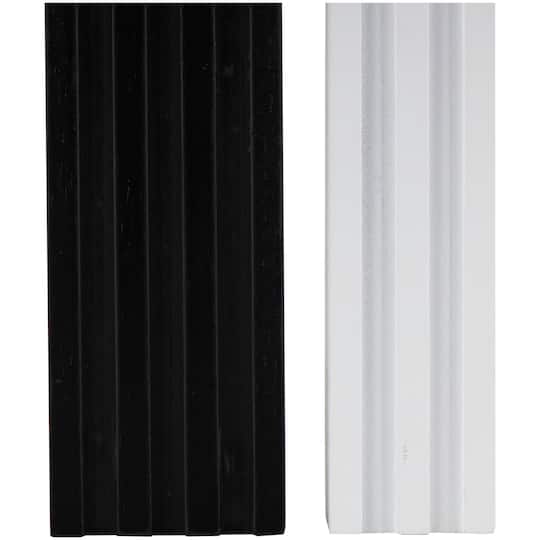Black & White Geometric Layered Arch Sculpture Set